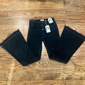 Nature bellbottom black denim jeans